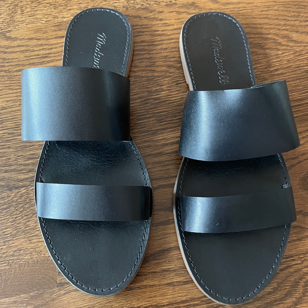 Madewell black leather sandals